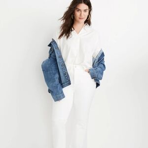 Madewell White Cali Demi-Boot Jeans Size 25